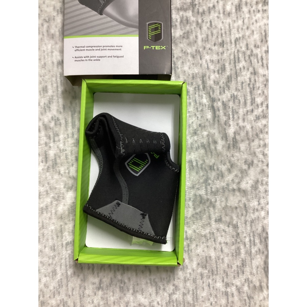 P-TEX Ankle Sleeve Medium Black Thermal‎ Compression Support P-TEXA100 - Picture 4 of 6